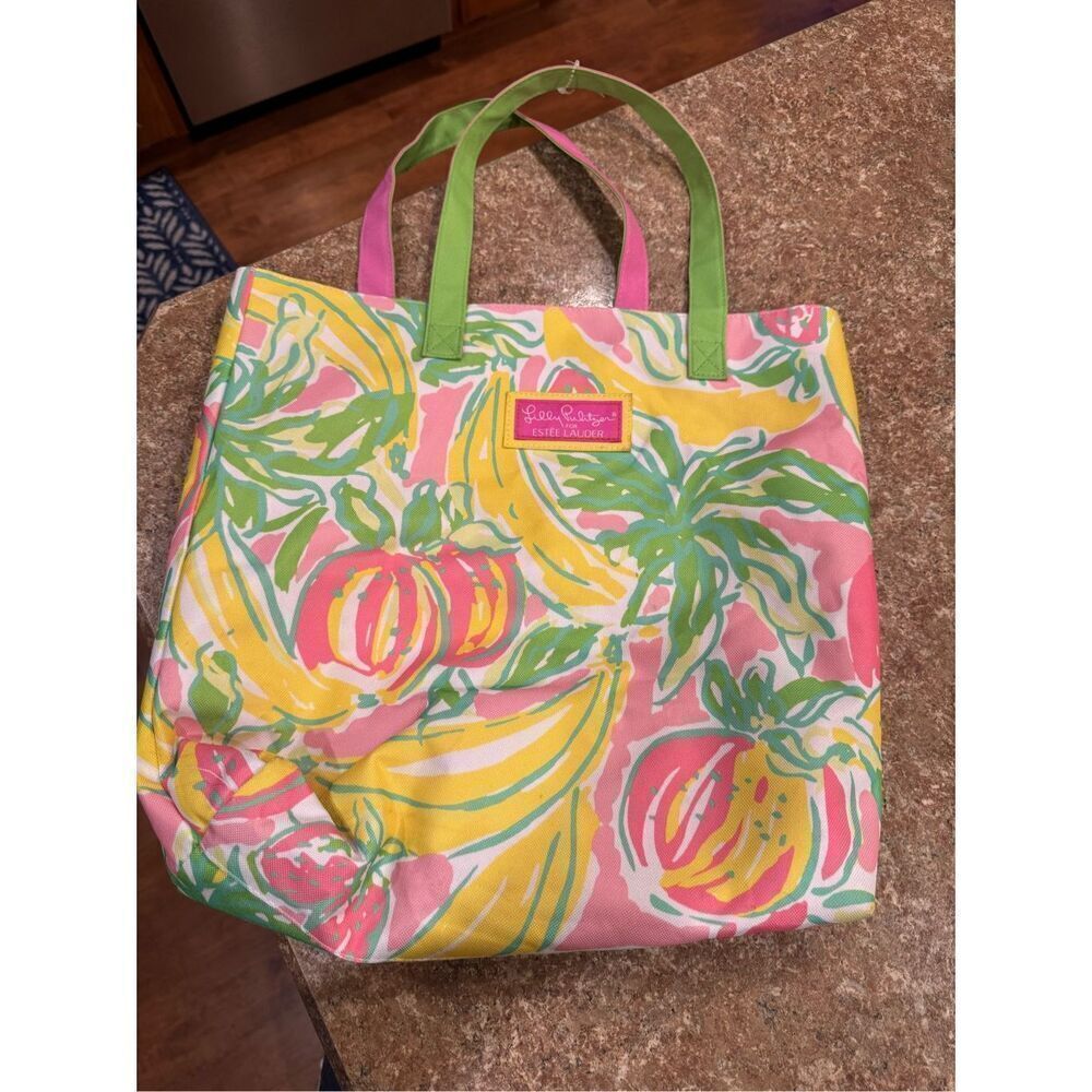 Lilly Pulitzer X Estée Lauder tote/beach bag